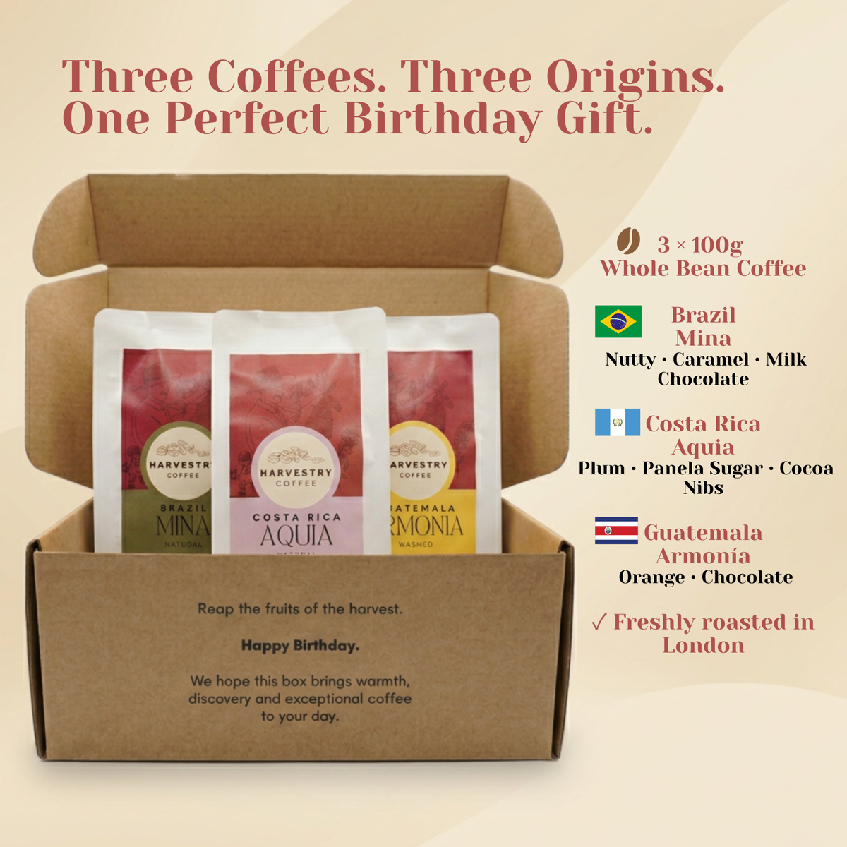 Birthday Coffee Gift Box – Three Origins